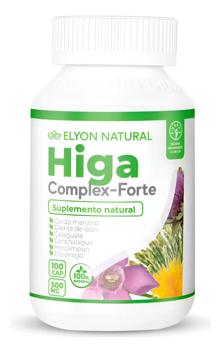 HIGA COMPLEX FORTE ELYON NATURAL 500MG 100 CAPSULAS - 1