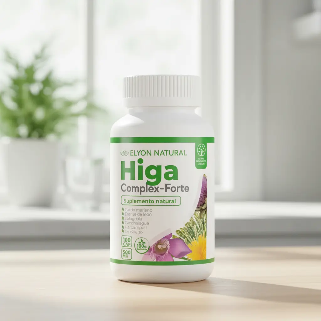 HIGA COMPLEX FORTE ELYON NATURAL 500MG 100 CAPSULAS - 3