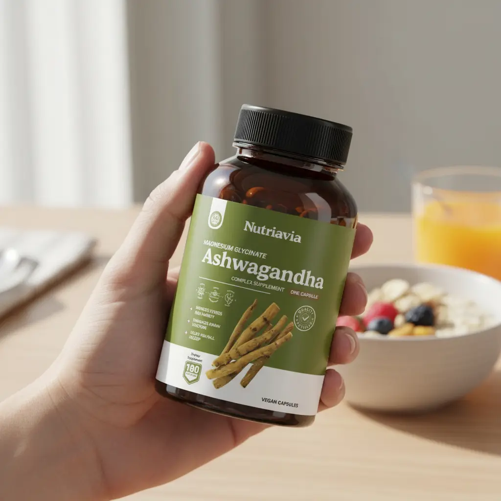 ASHWAGANDHA KSM 66 + GLICINATO MAGNESIO NUTRAVIA 180 CAPSULA - 5