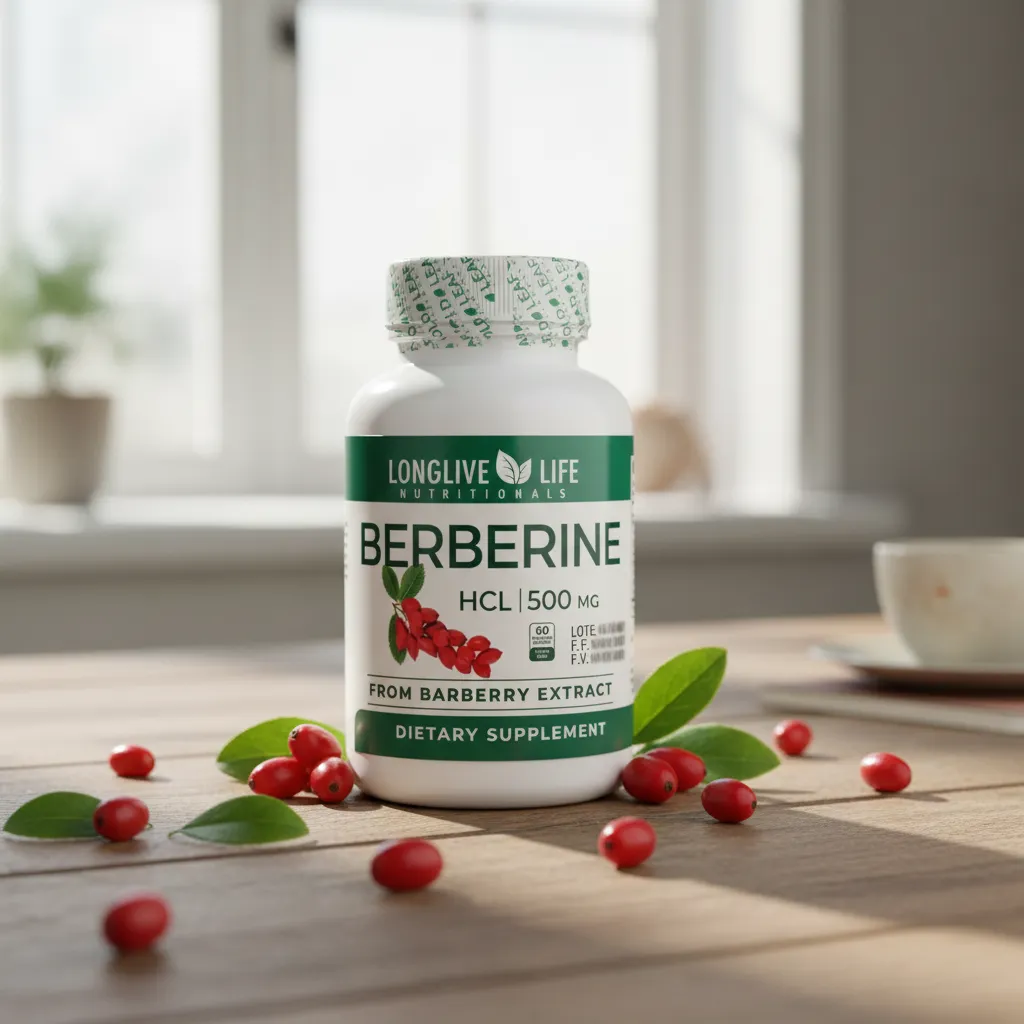 BERBERINA EXTRACTO HCL PURA 500MG LONGLIVE LIFE 60 CÁPSULAS - 4