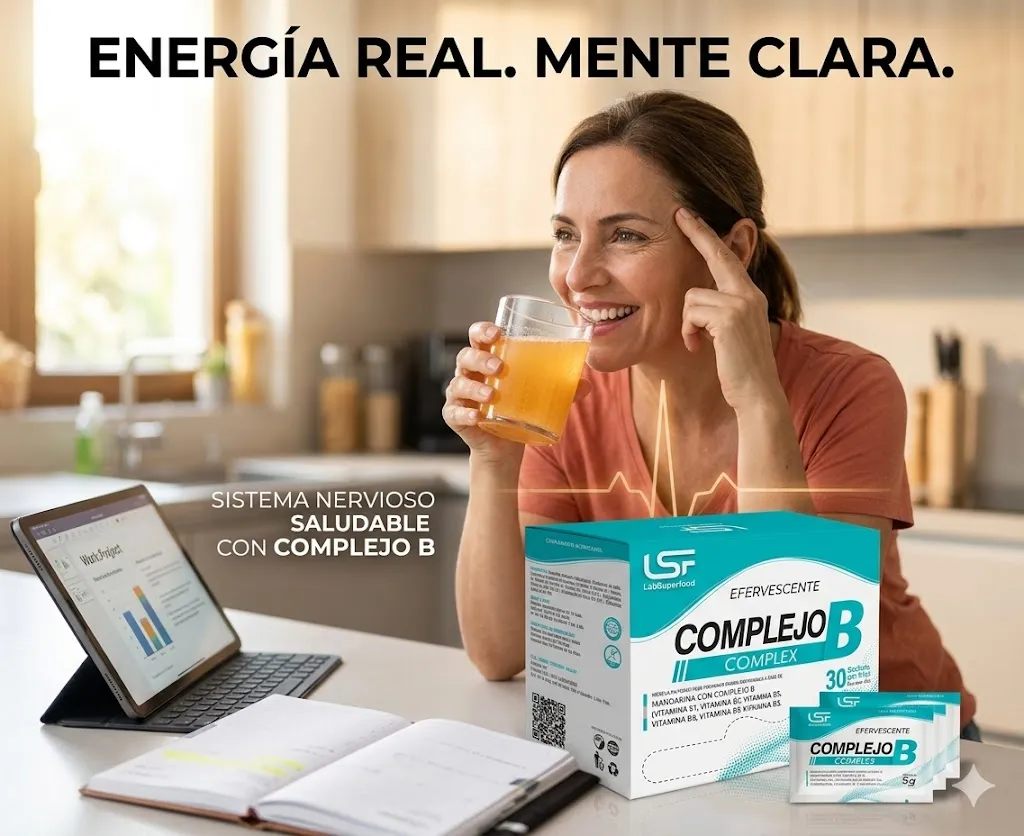 VITAMINA B1 B2 B6 B12 EFERVESCENTE - COMPLEJO B LABSUPERFOOD - 5