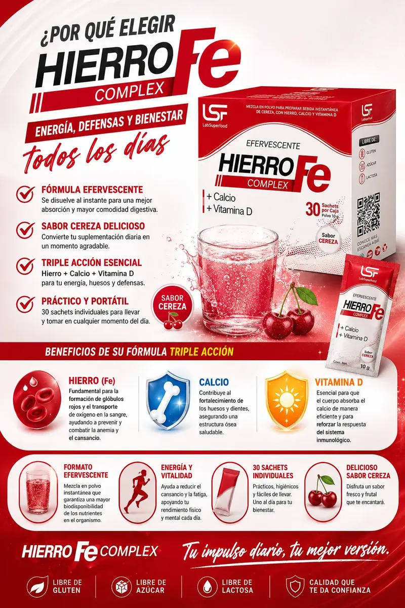 HIERRO COMPLEX LABSUPERFOOD - HIERRO + CALCIO + VITAMINA D - 3