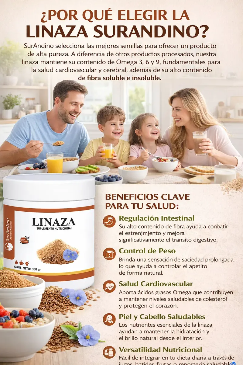 LINAZA SUR ANDINO FUENTE DE OMEGAS - ÁCIDOS GRASOS 500GR - 2