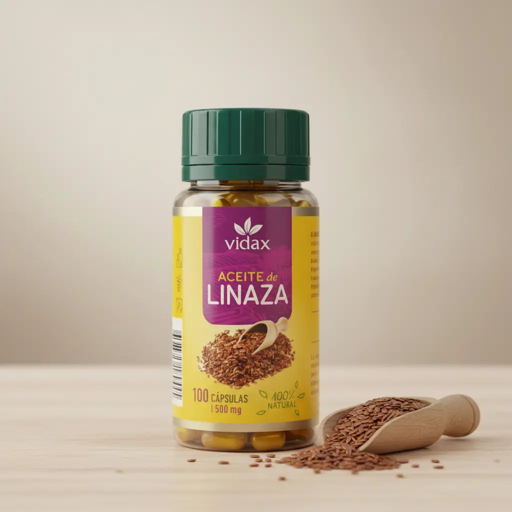 ACEITE DE LINAZA VIDAX NATURAL 500MG 100 CAPSULAS - 3