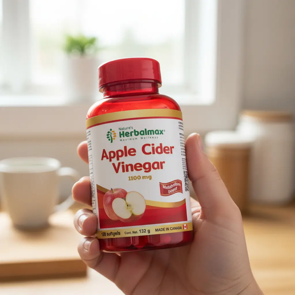 VINAGRE DE SIDRA DE MANZANA HERBALMAX 1100MG 120 CAPSULAS - 3