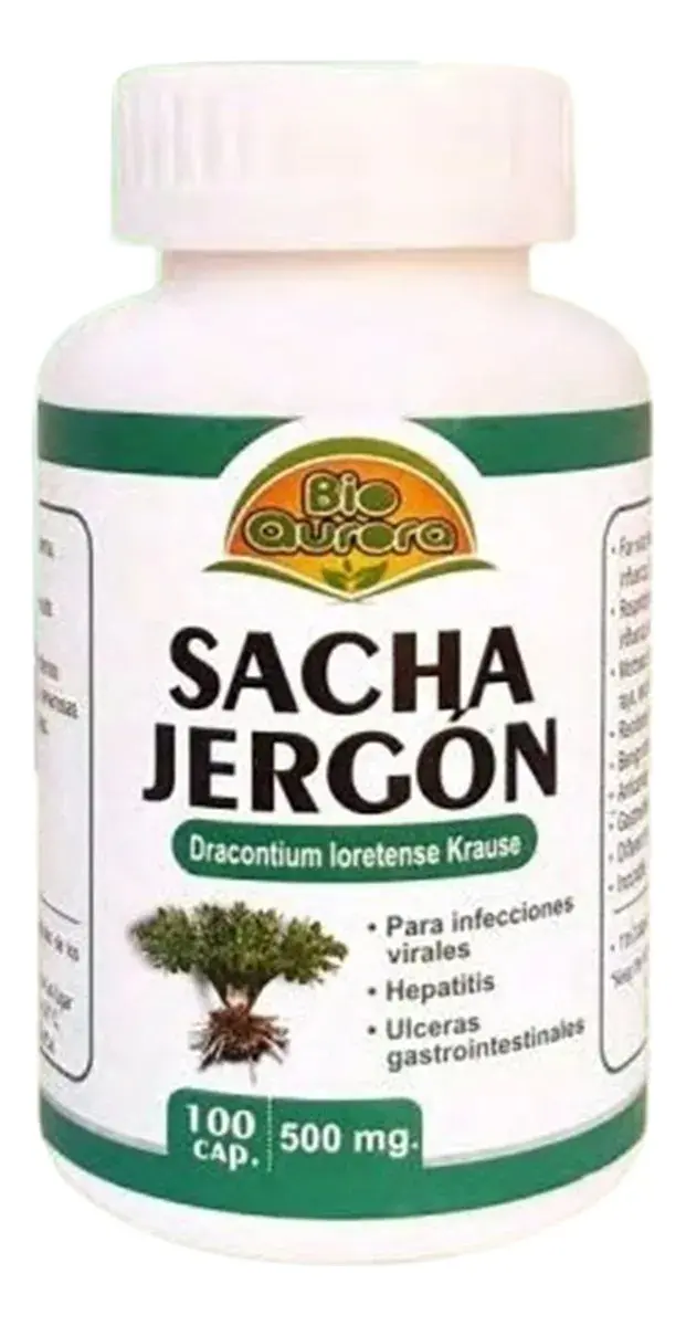 SACHA JERGÓN BIORAURORA 500MG 100 CÁPSULAS DIABETES - 1