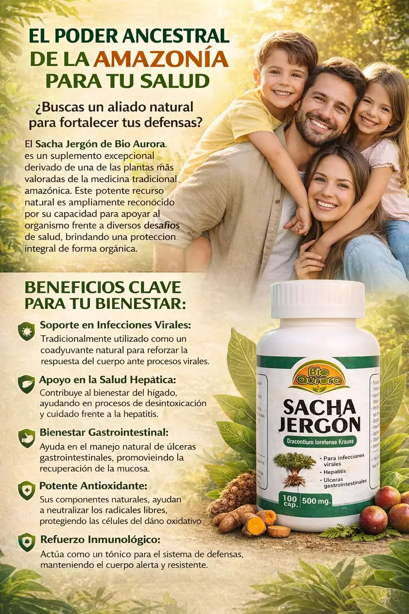 SACHA JERGÓN BIORAURORA 500MG 100 CÁPSULAS DIABETES - 2