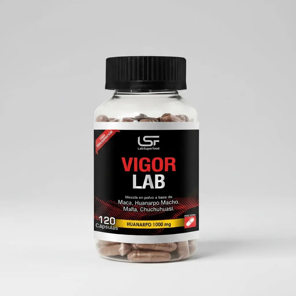 VIGOR LAB HUANARPO MACHO MACA CHUCHUHUASI LABSUPERFOOD 1000MG 120 CAPS - 1