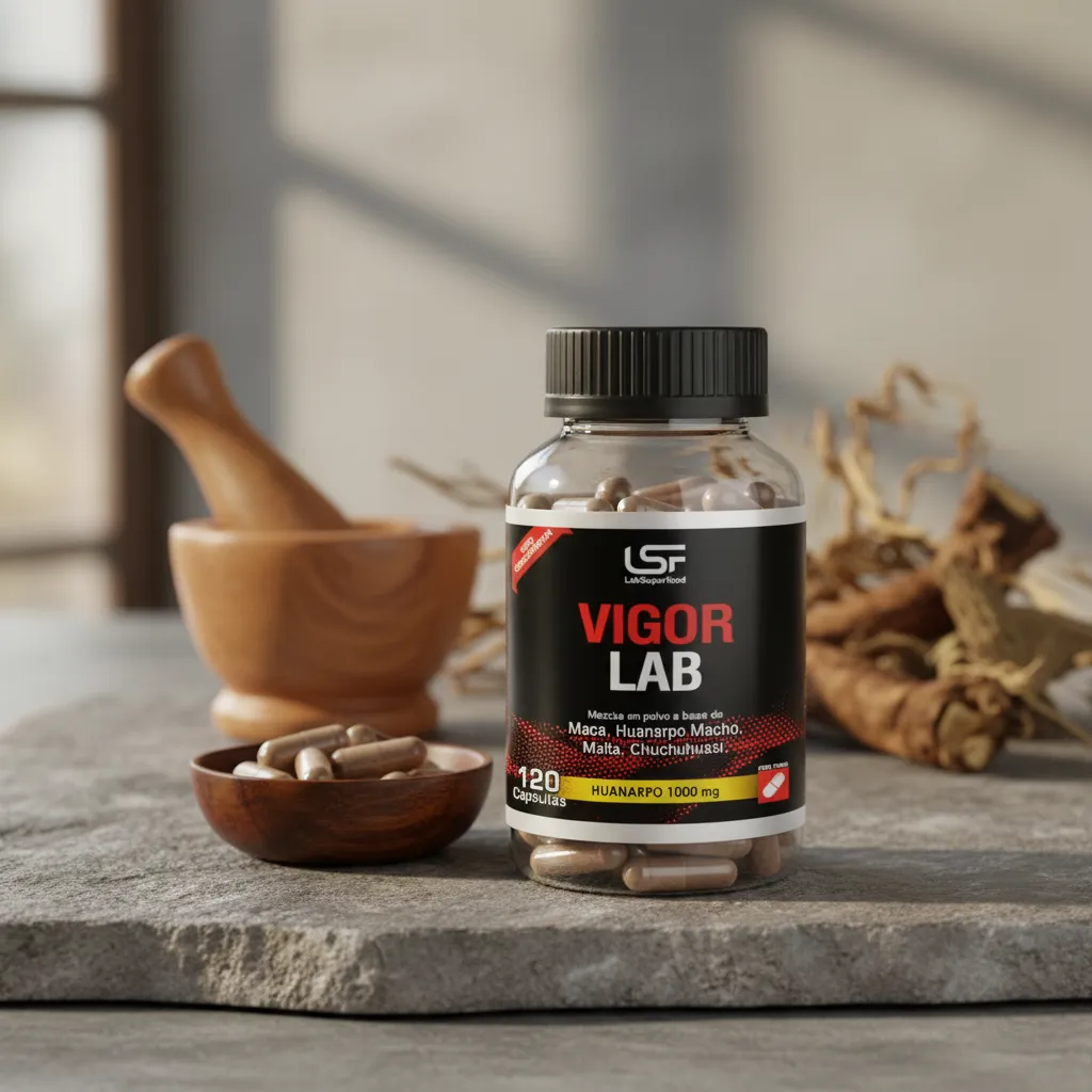 VIGOR LAB HUANARPO MACHO MACA CHUCHUHUASI LABSUPERFOOD 1000MG 120 CAPS - 2