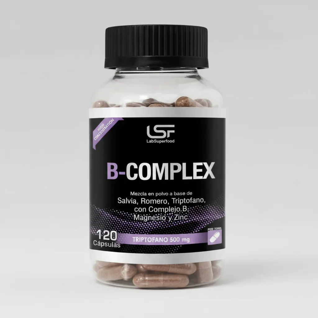 B-COMPLEX 500MG LABSUPERFOOD - TRIPTOFANO 120 CÁPSULAS - 1