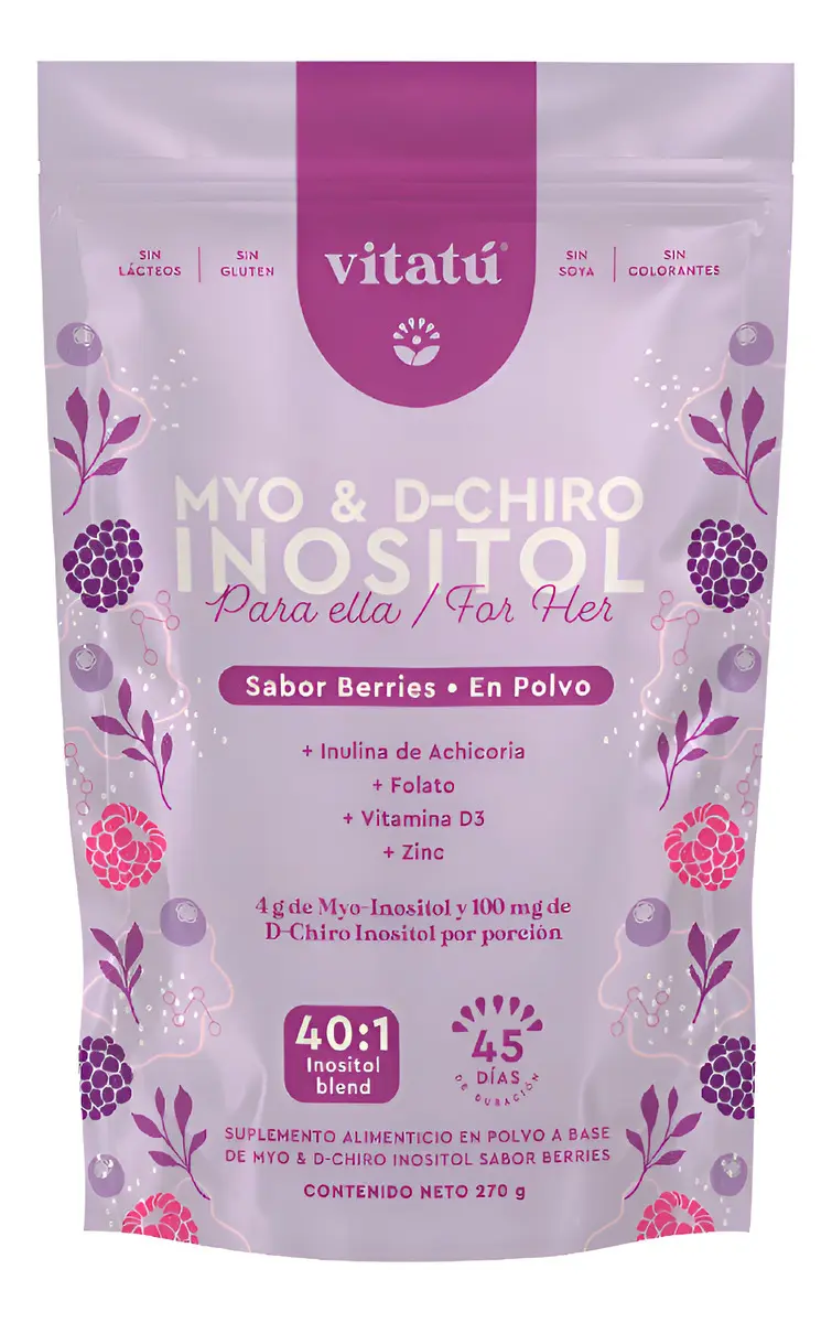 VITATÚ | MYO INOSITOL Y D-CHIRO INOSITOL SABOR BERRIES SABOR FRUTOS ROJOS - 1