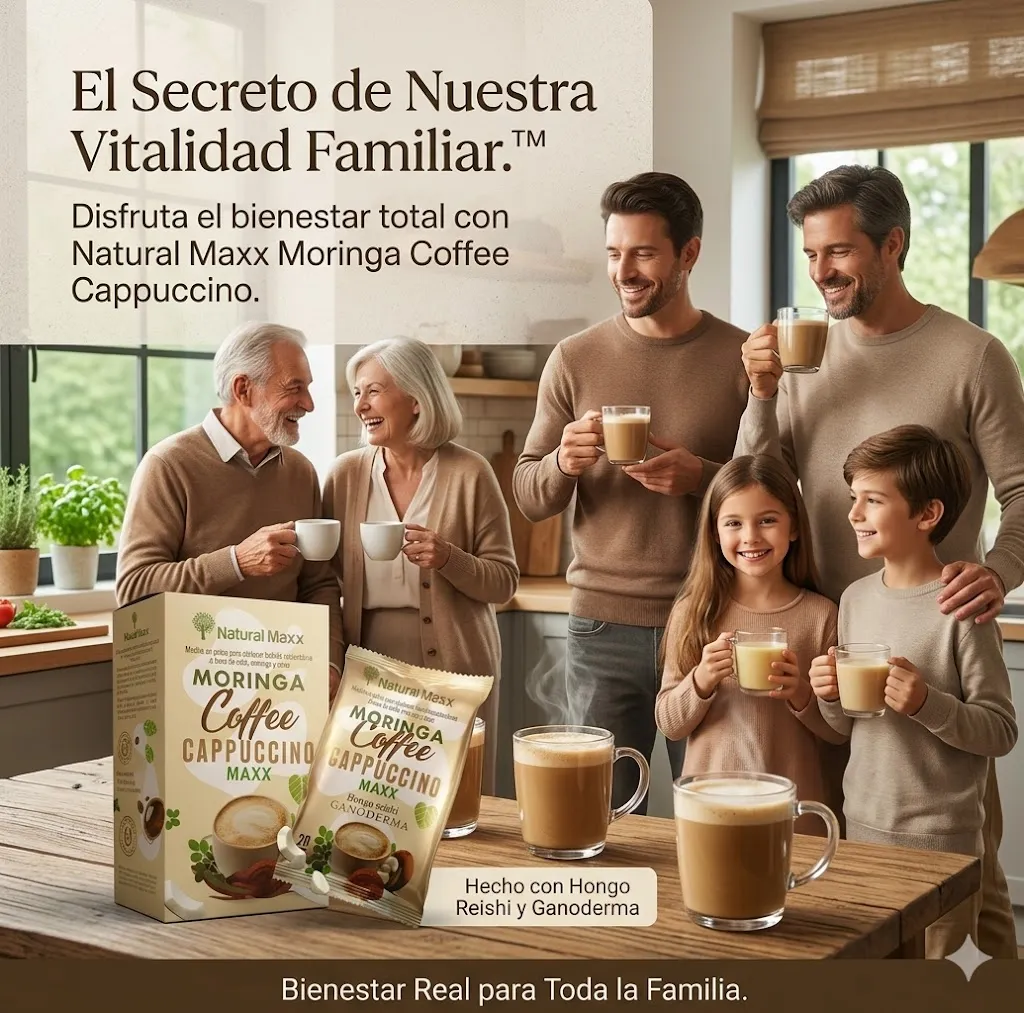 MORINGA COFFEE CAPPUCCINO NATURAL MAXX - GANODERMA Y REISHI 20 SOBRES - 5