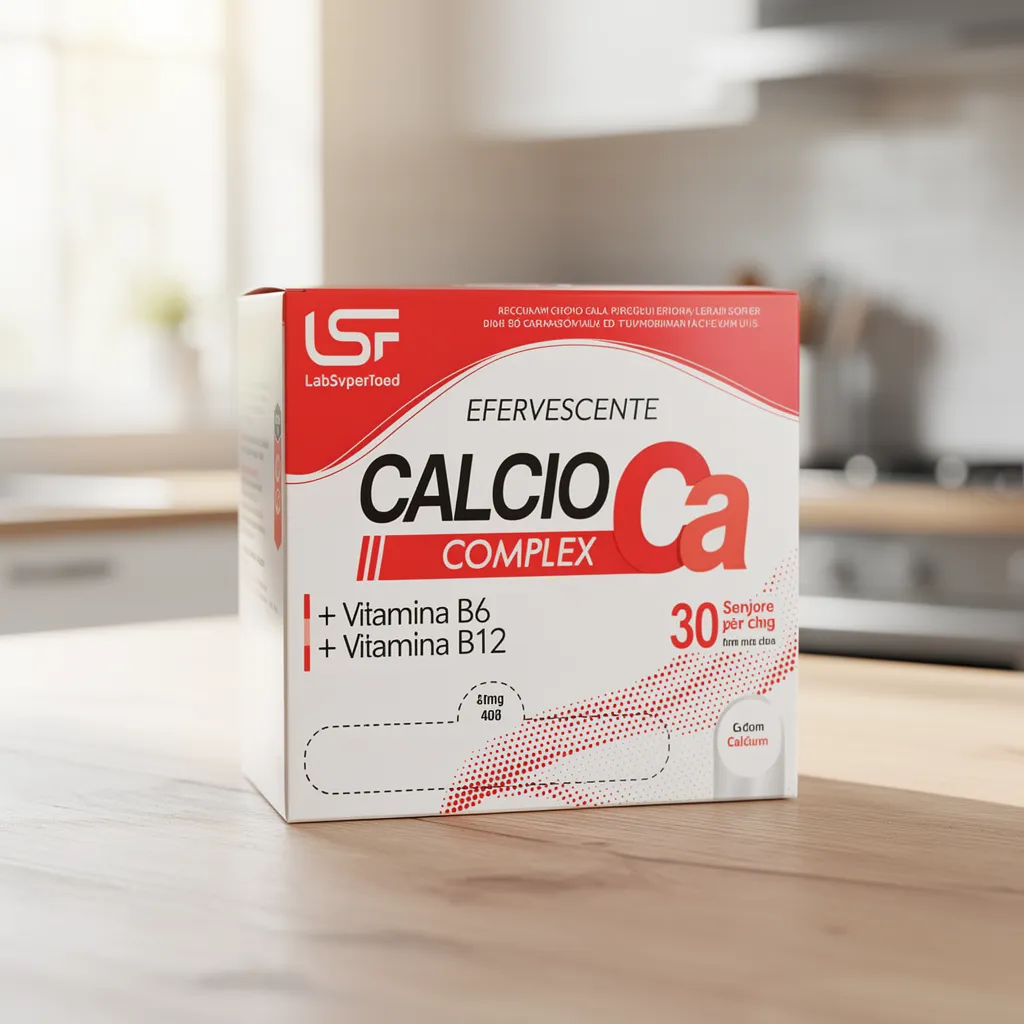 CALCIO LABSUPERFOODS + VIT B6 + B12 EFERVESCENTE - 30 SOBRES - 4