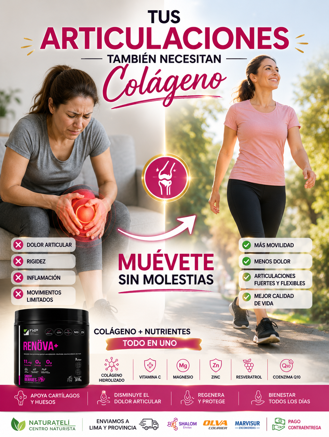RENÖVA+ COLÁGENO HIDROLIZADO BIOPÉPTIDOS ACTIVOS PACK 315GR - 5