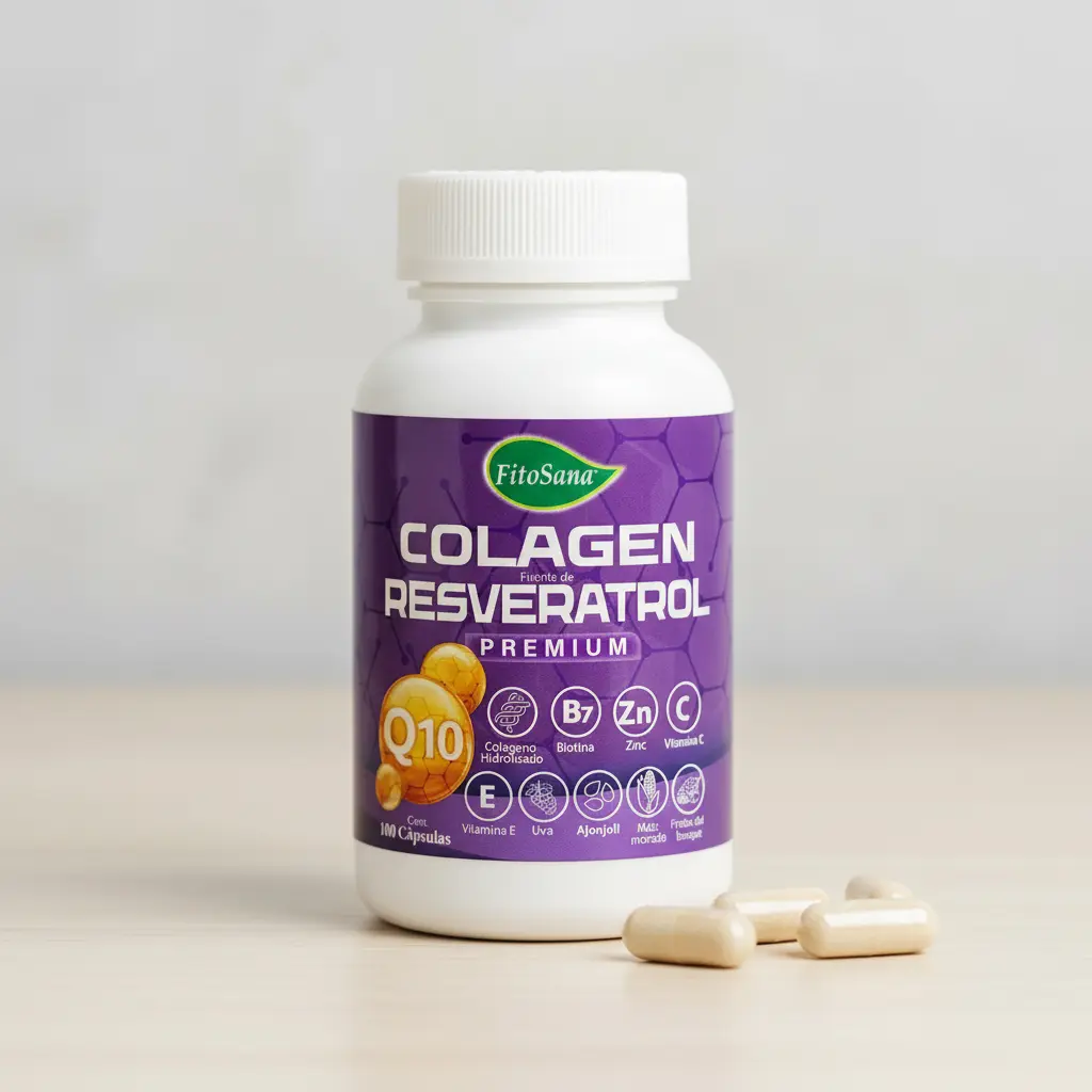 COLAGEN RESVERATROL Q10 FITOSANA ANTIOXIDANTE 100 CAPSULAS - 6