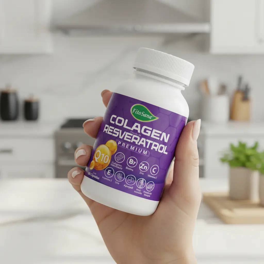 COLAGEN RESVERATROL Q10 FITOSANA ANTIOXIDANTE 100 CAPSULAS - 7