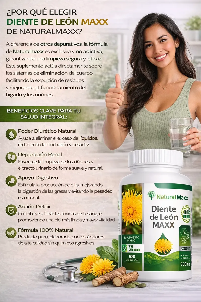 DIENTE DE LEON 300MG NATURALMAXX REGENERA HIGADO 100 UNID. - 2