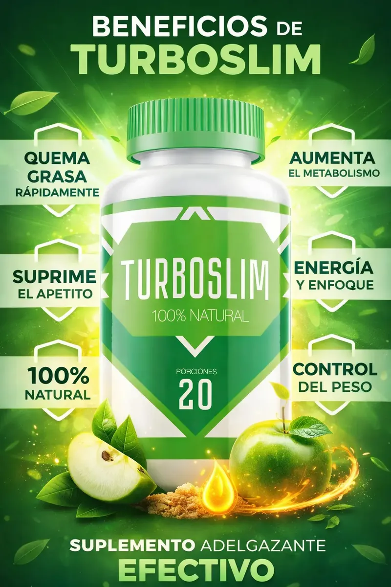 TURBOSLIM 100% NATURAL BAJA DE PESO 500MG 20 CAPSULAS - 3