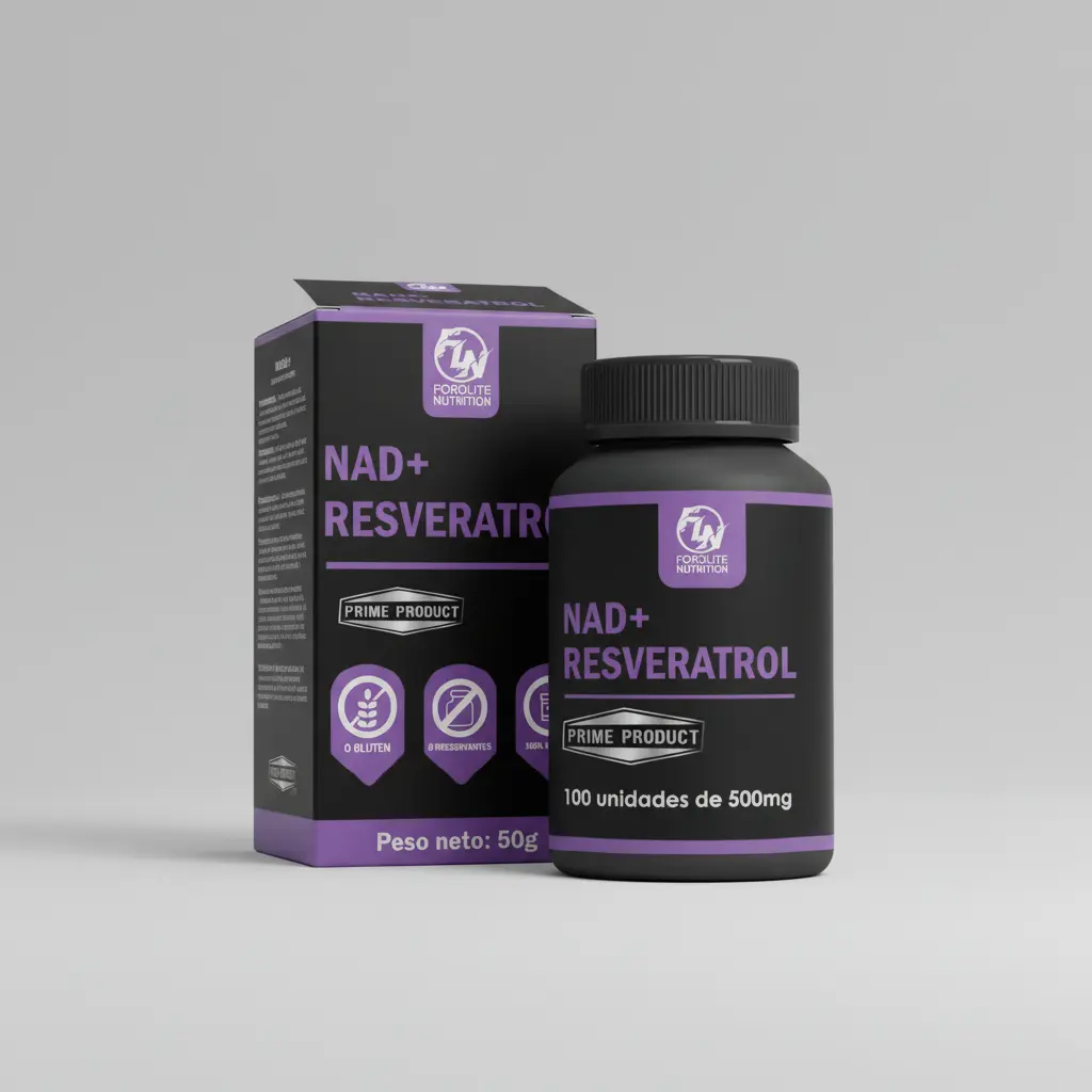 NAD RESVERATROL FITOCENTER NATURAL 500MG 100 CAPSULAS - 1