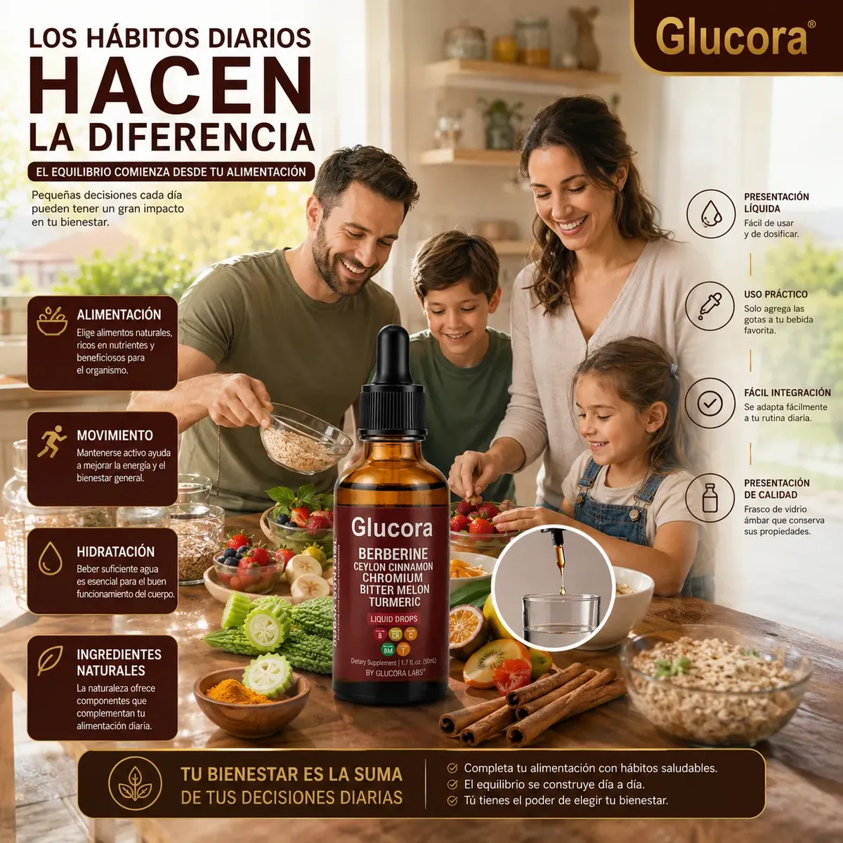 BERBERINE CINNAMON CEYLON GLUCORA CONTROL DE AZUCAR 50ML - 3