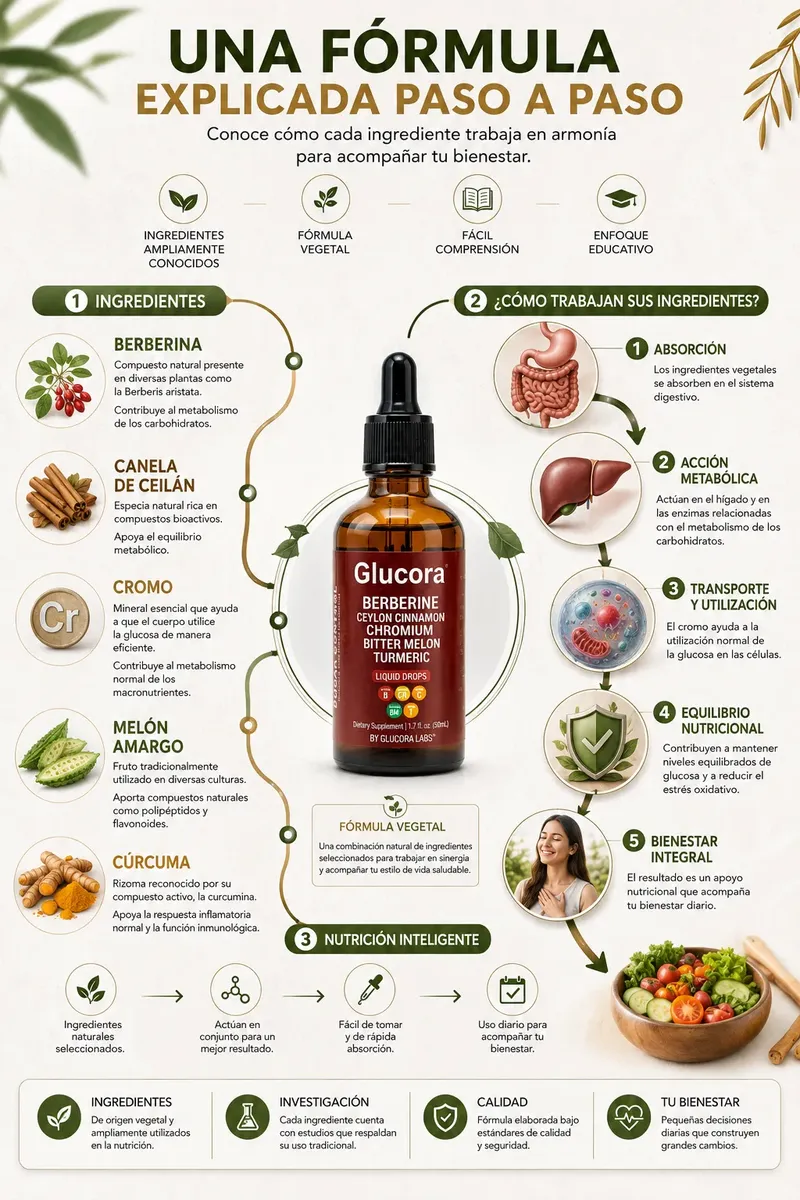 BERBERINE CINNAMON CEYLON GLUCORA CONTROL DE AZUCAR 50ML - 4