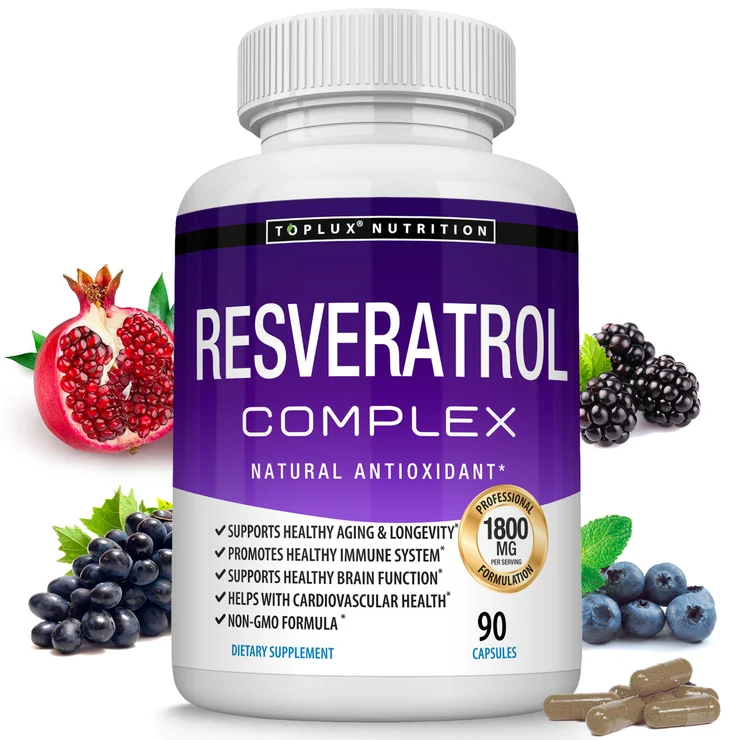 RESVERATROL COMPLEX AMERICANO TOPLUX 1800MG 90 CAPSULAS - 1