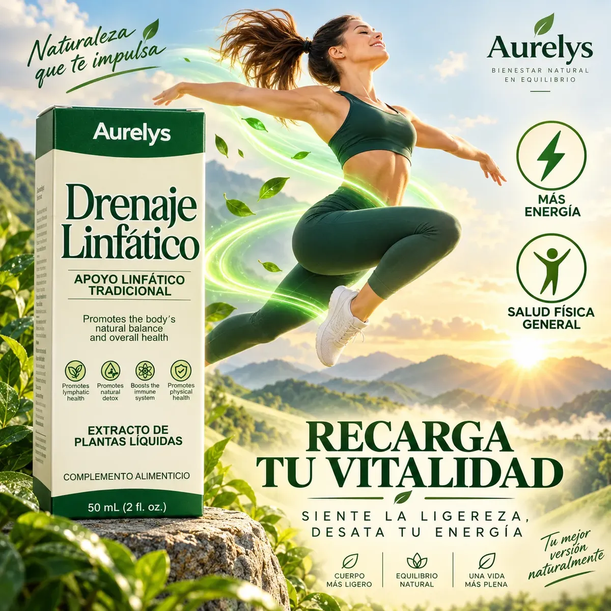 DRENAJE LINFÁTICO AURELYS EXTRACTO DE PLANTAS LIQUIDAS 60ML - 5