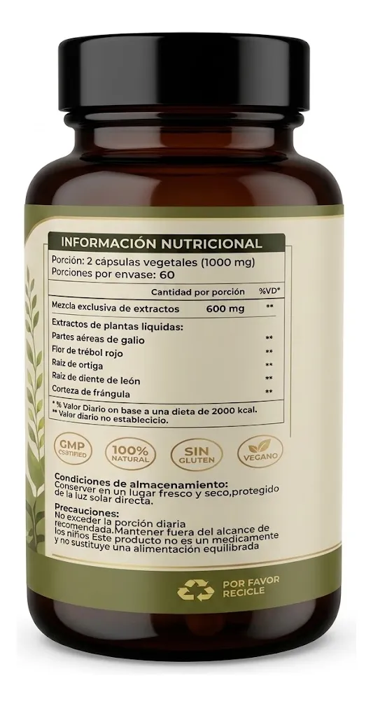 DRENAJE LINFÁTICO LINFOVIT REDUCE HINCHAZON 60 CAPSULAS - 2