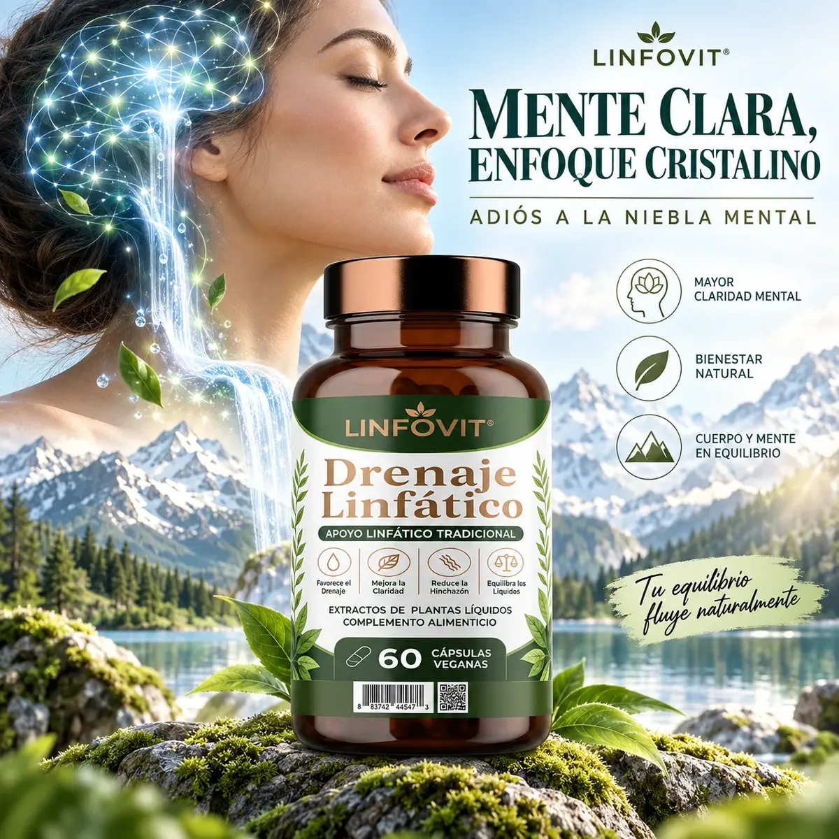 DRENAJE LINFÁTICO LINFOVIT REDUCE HINCHAZON 60 CAPSULAS - 4