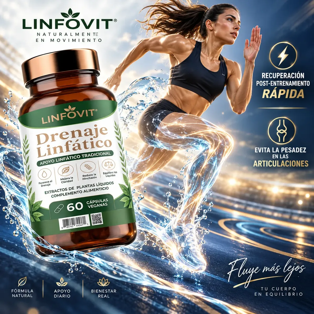 DRENAJE LINFÁTICO LINFOVIT REDUCE HINCHAZON 60 CAPSULAS - 7