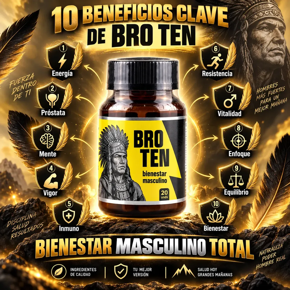 BRO TEN BIENESTAR MACA NEGRA - SAW PALMETTO 20 CAPSULAS - 6