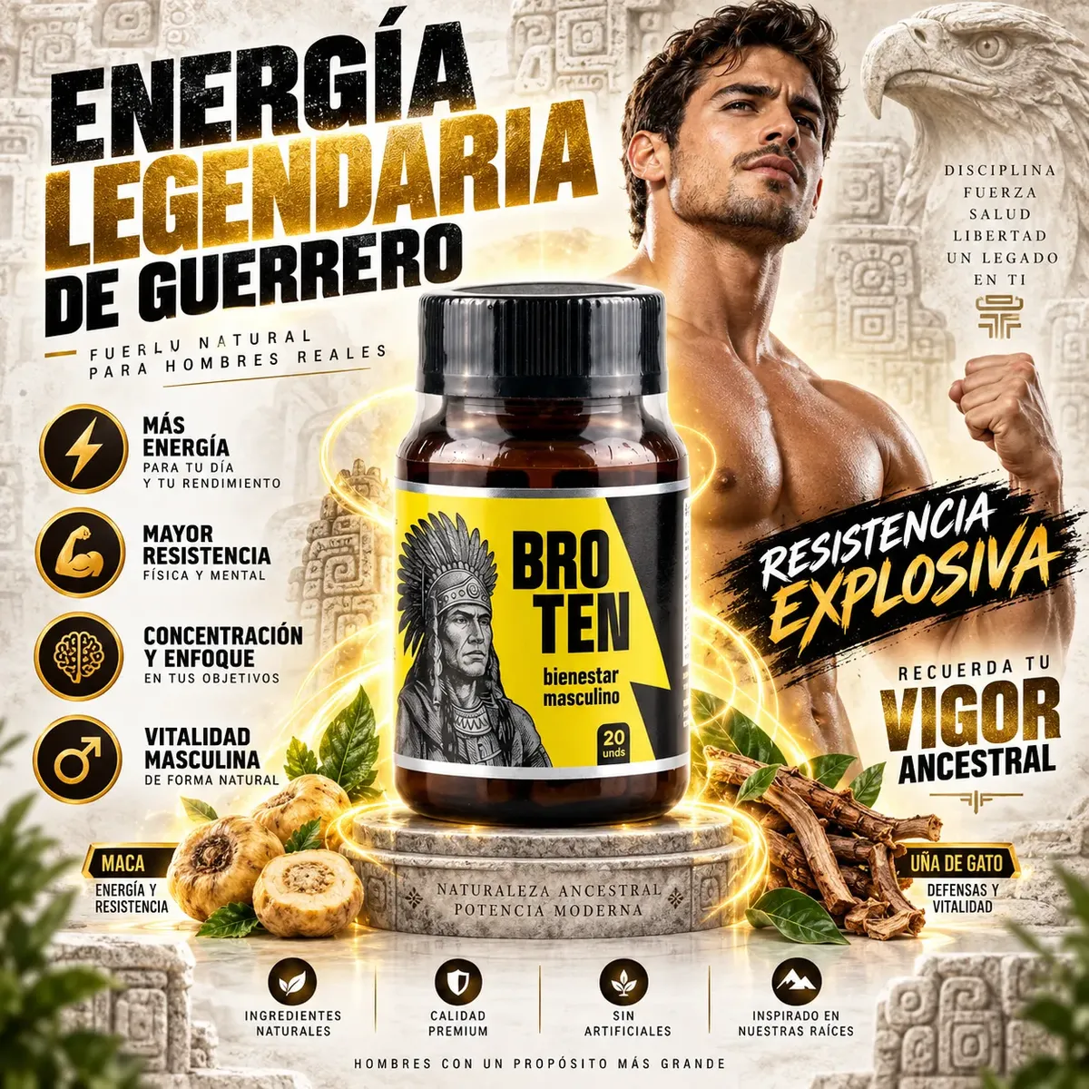 BRO TEN BIENESTAR MACA NEGRA - SAW PALMETTO 20 CAPSULAS - 7