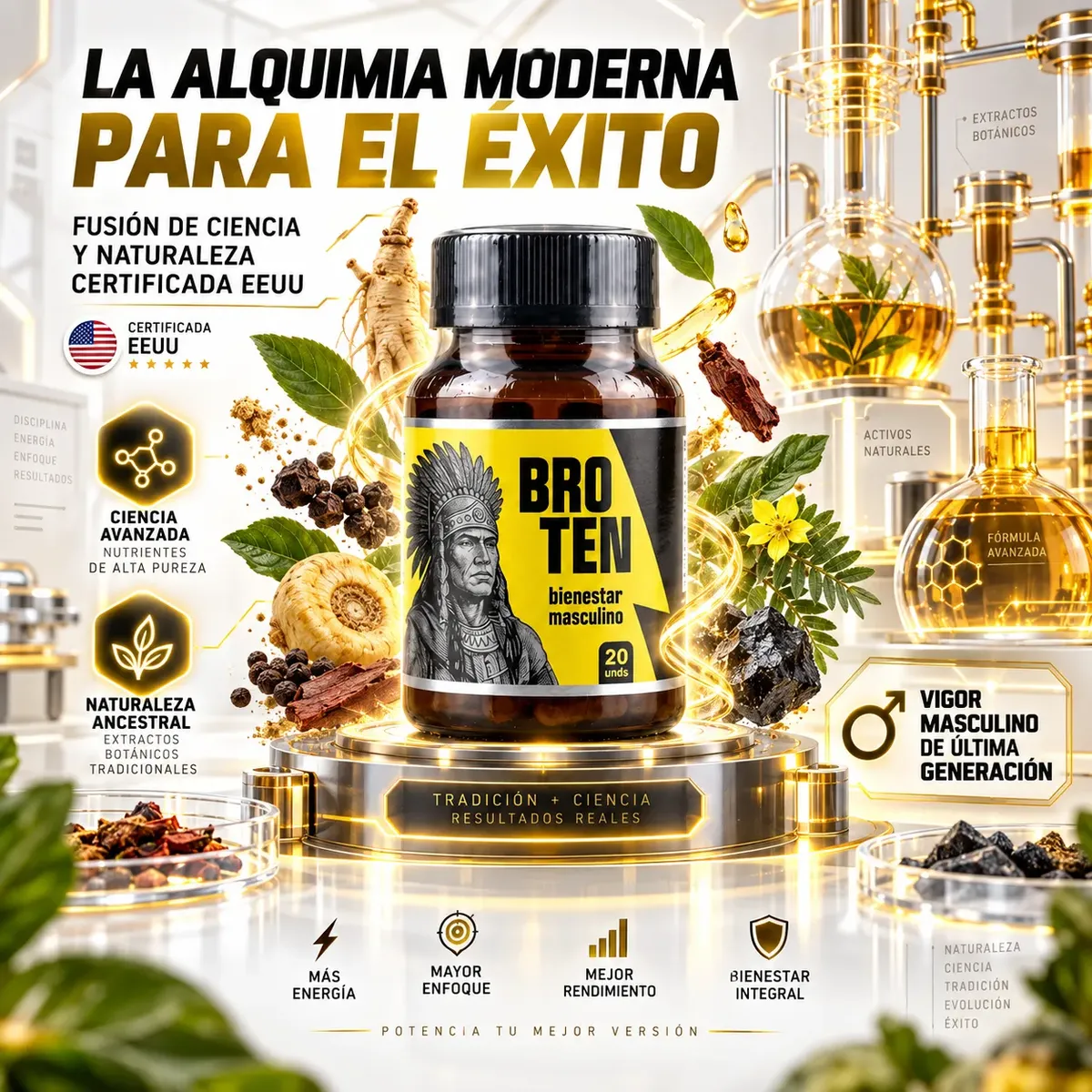 BRO TEN BIENESTAR MACA NEGRA - SAW PALMETTO 20 CAPSULAS - 9