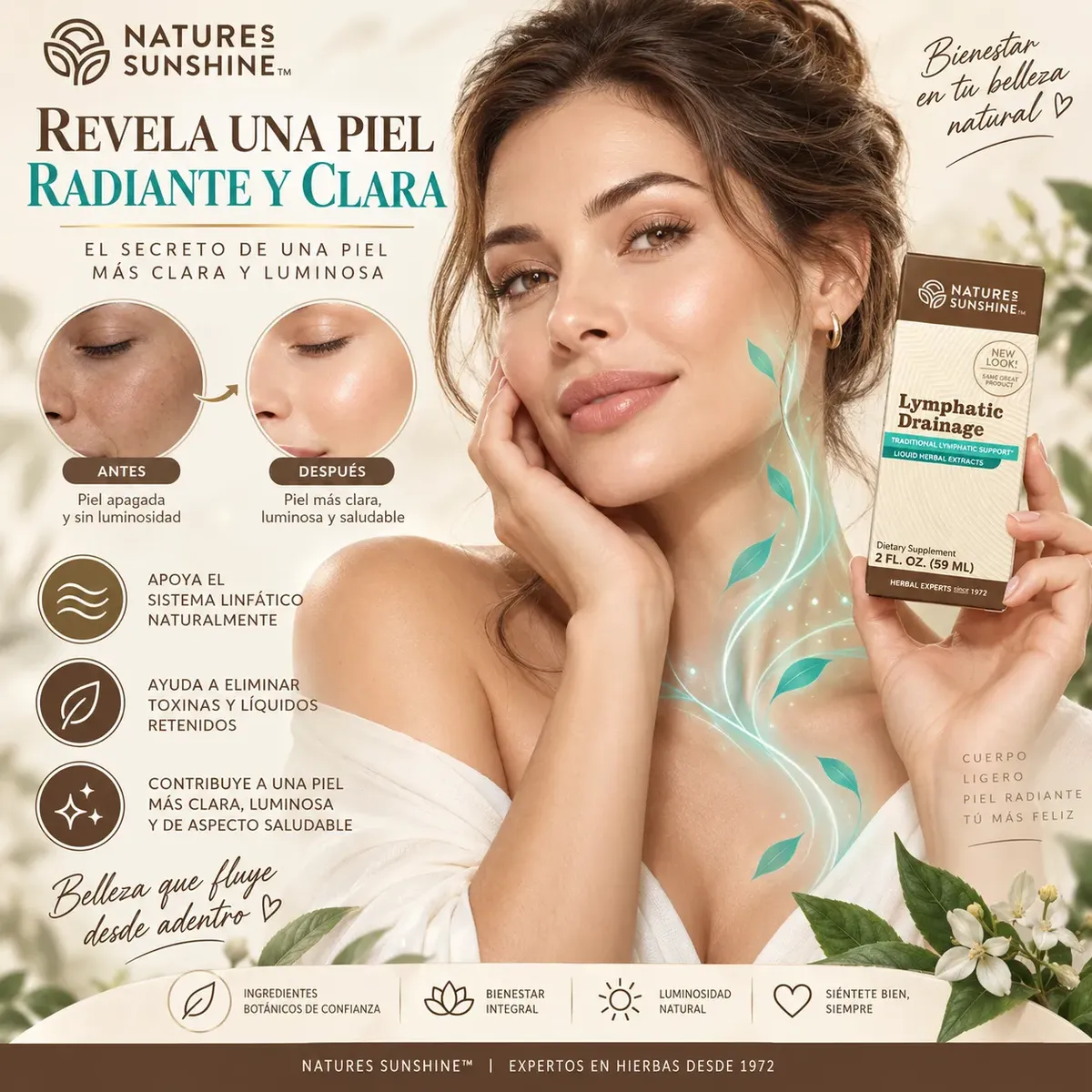 DRENAJE LINFÁTICO NATURE'S SUNSHINE AMERICANO GOTERO 59ML - 10