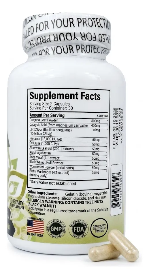 CANDIDA CLEANSE PURE PEAK AMERICANO SUPLEMENTO 60 CAPSULAS - 2