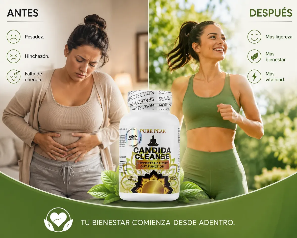 CANDIDA CLEANSE PURE PEAK AMERICANO SUPLEMENTO 60 CAPSULAS - 8