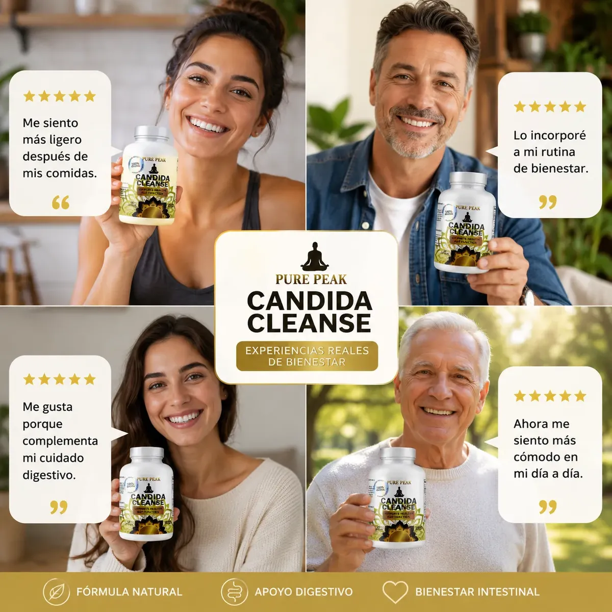 CANDIDA CLEANSE PURE PEAK AMERICANO SUPLEMENTO 60 CAPSULAS - 9