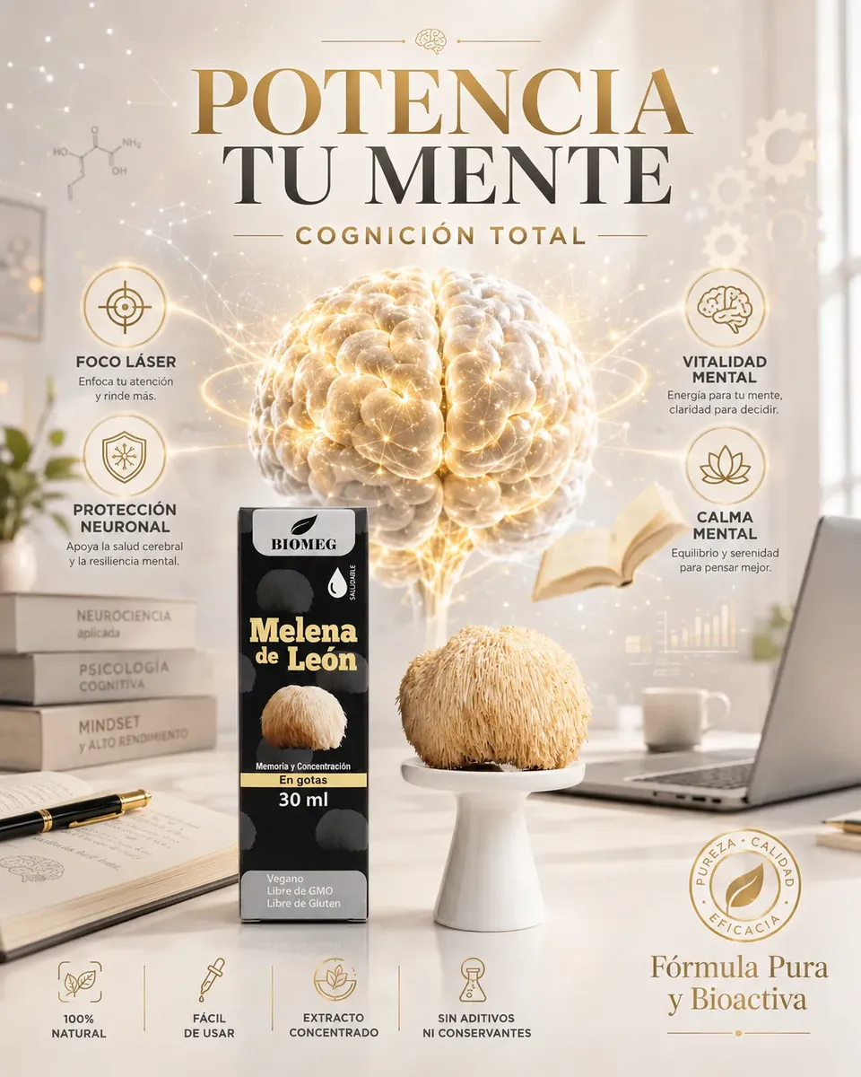 MELENA DE LEON BIOMEG 1000MG VIT B6 30 PORCIONES 30ML - 10