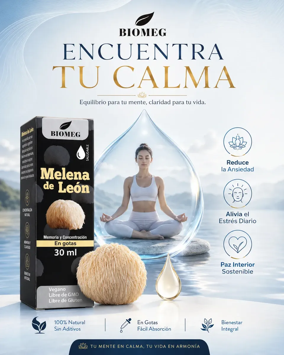MELENA DE LEON BIOMEG 1000MG VIT B6 30 PORCIONES 30ML - 3
