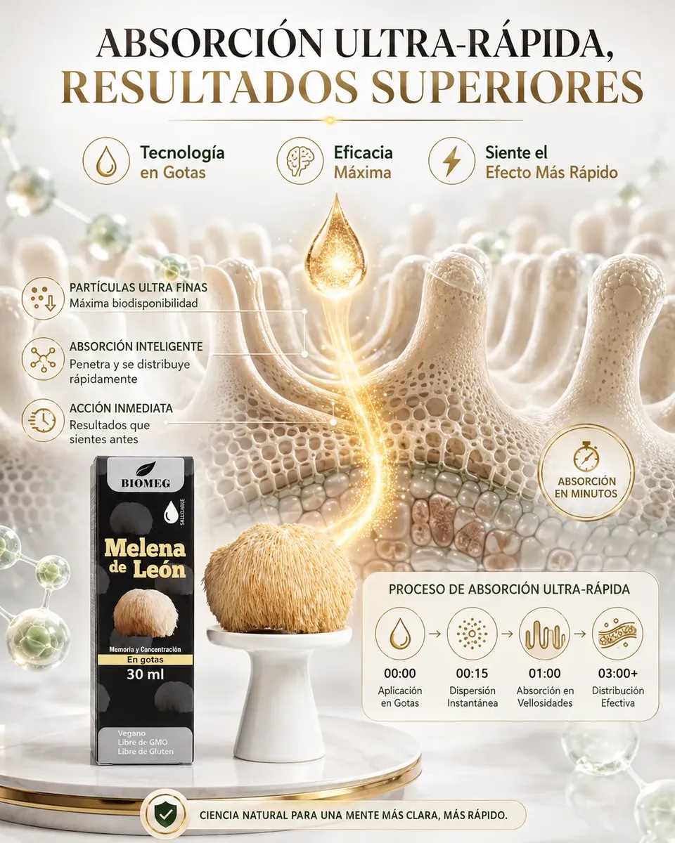 MELENA DE LEON BIOMEG 1000MG VIT B6 30 PORCIONES 30ML - 7