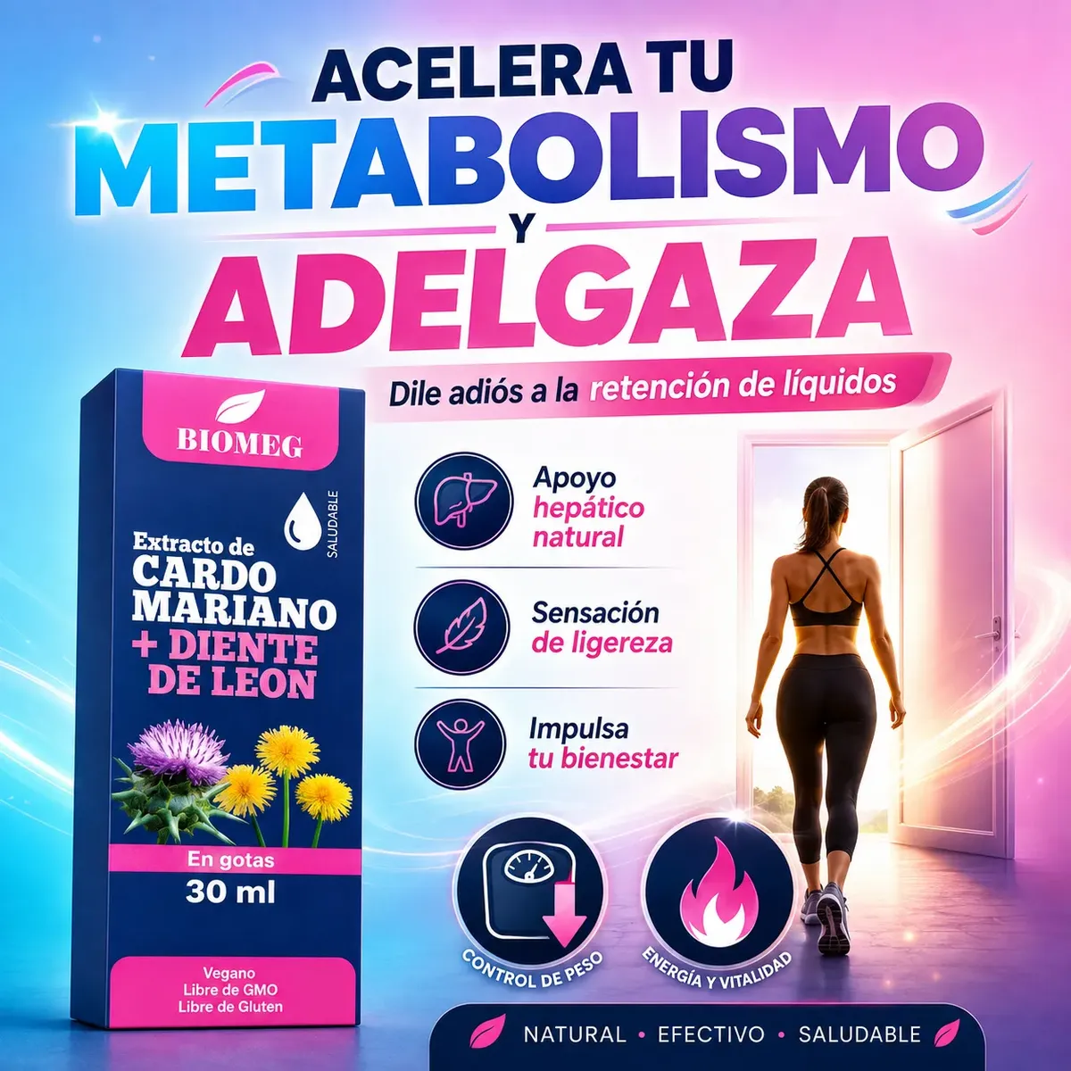 EXTRACTO DE CARDO MARIANO CON DIENTE DE LEON BIOMEG 30ML - 7