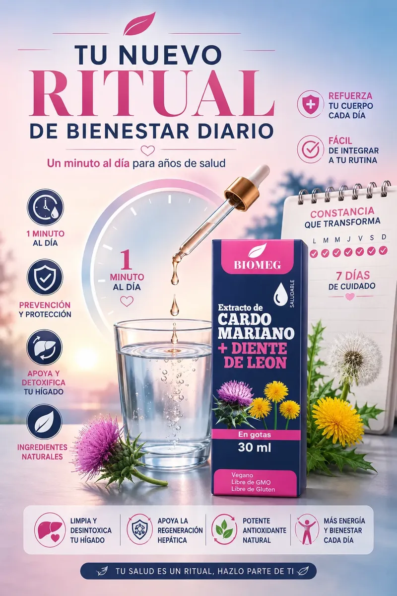 EXTRACTO DE CARDO MARIANO CON DIENTE DE LEON BIOMEG 30ML - 8