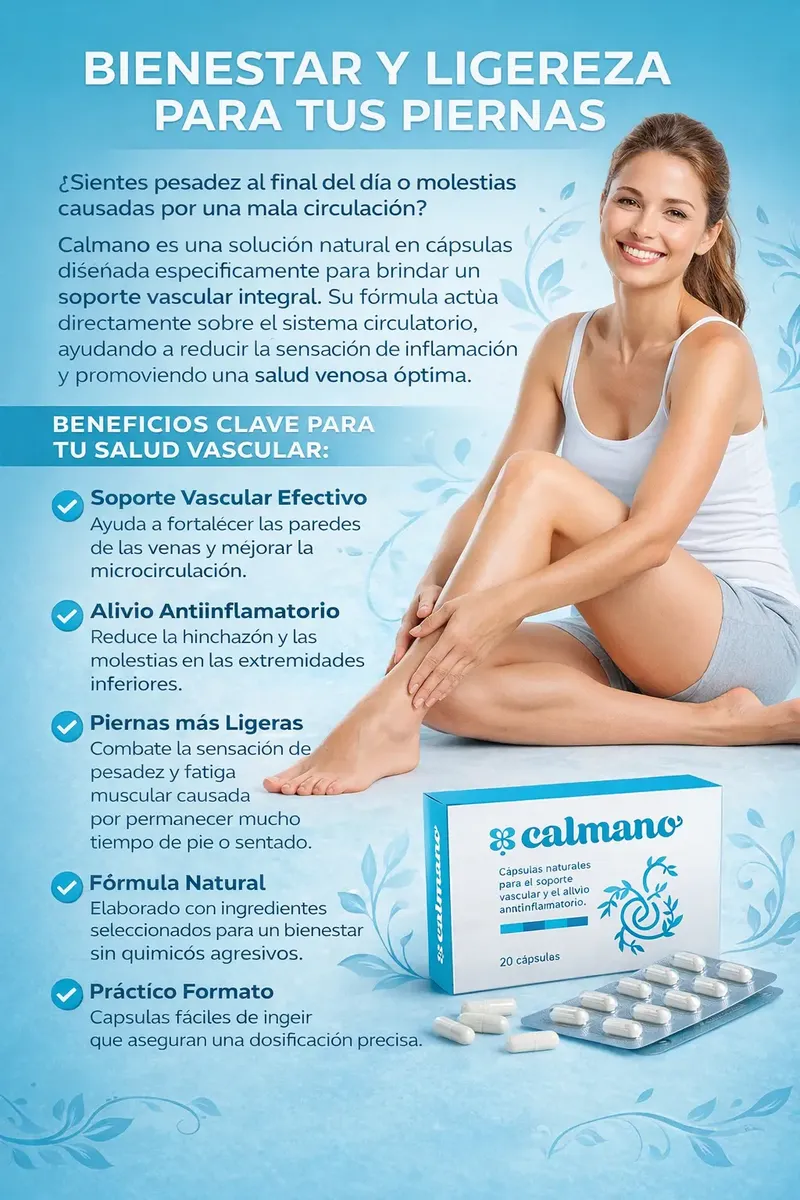 CALMANO SOPORTE VASCULAR - ANTIINFLAMATORIO 20 CAPSULAS - 2