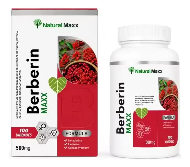 BERBERINE 500MG NATURALMAX A BASE DE YACON AGRACEJO 100 CAPS - 1
