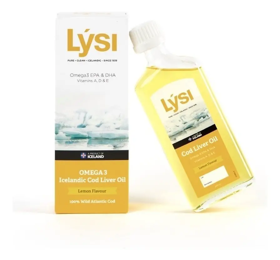 ACEITE DE BACALAO SABOR LIMÓN CON OMEGA 3 240 ML LYSI - 1