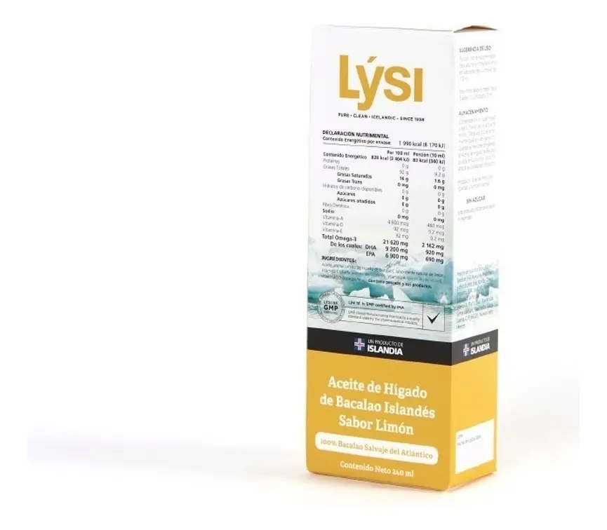 ACEITE DE BACALAO SABOR LIMÓN CON OMEGA 3 240 ML LYSI - 2