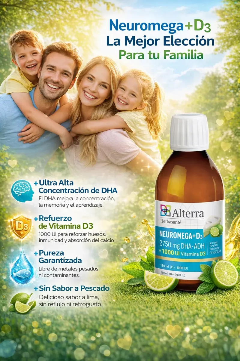 NEUROMEGA ALTERRA 2750MG DHA - EPA + VITAMINA D3 OMEGA 150ML - 3