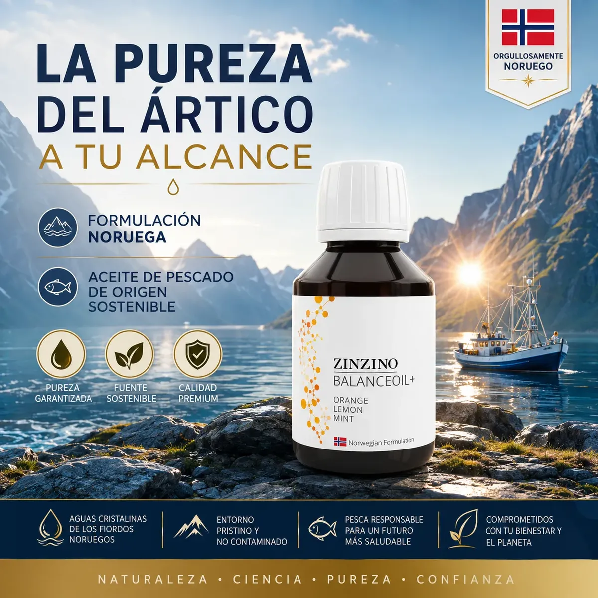 ZINZINO BALANCE OIL OMEGA 3 LÍQUIDO CON VIT D3 300ML - 10