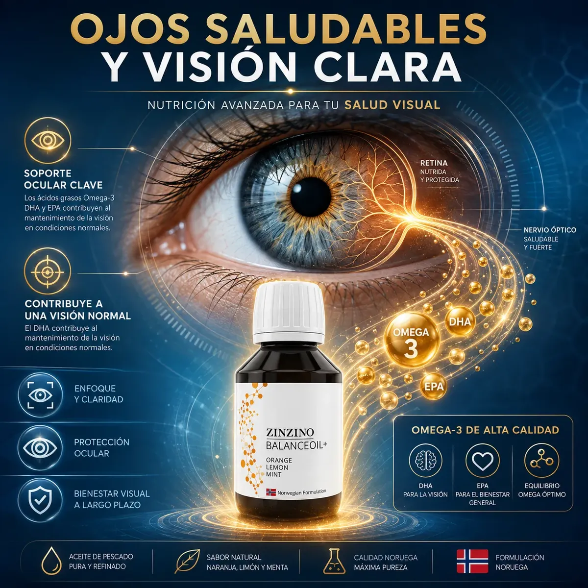 ZINZINO BALANCE OIL OMEGA 3 LÍQUIDO CON VIT D3 300ML - 5