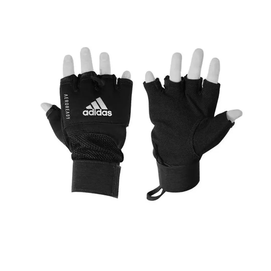GUANTES ACOLCHADOS ADIDAS INNER BOXING C/GEL - ENVOLTURA RÁPIDA - SPEED QUICK AEROREADY  - BLACK - 2